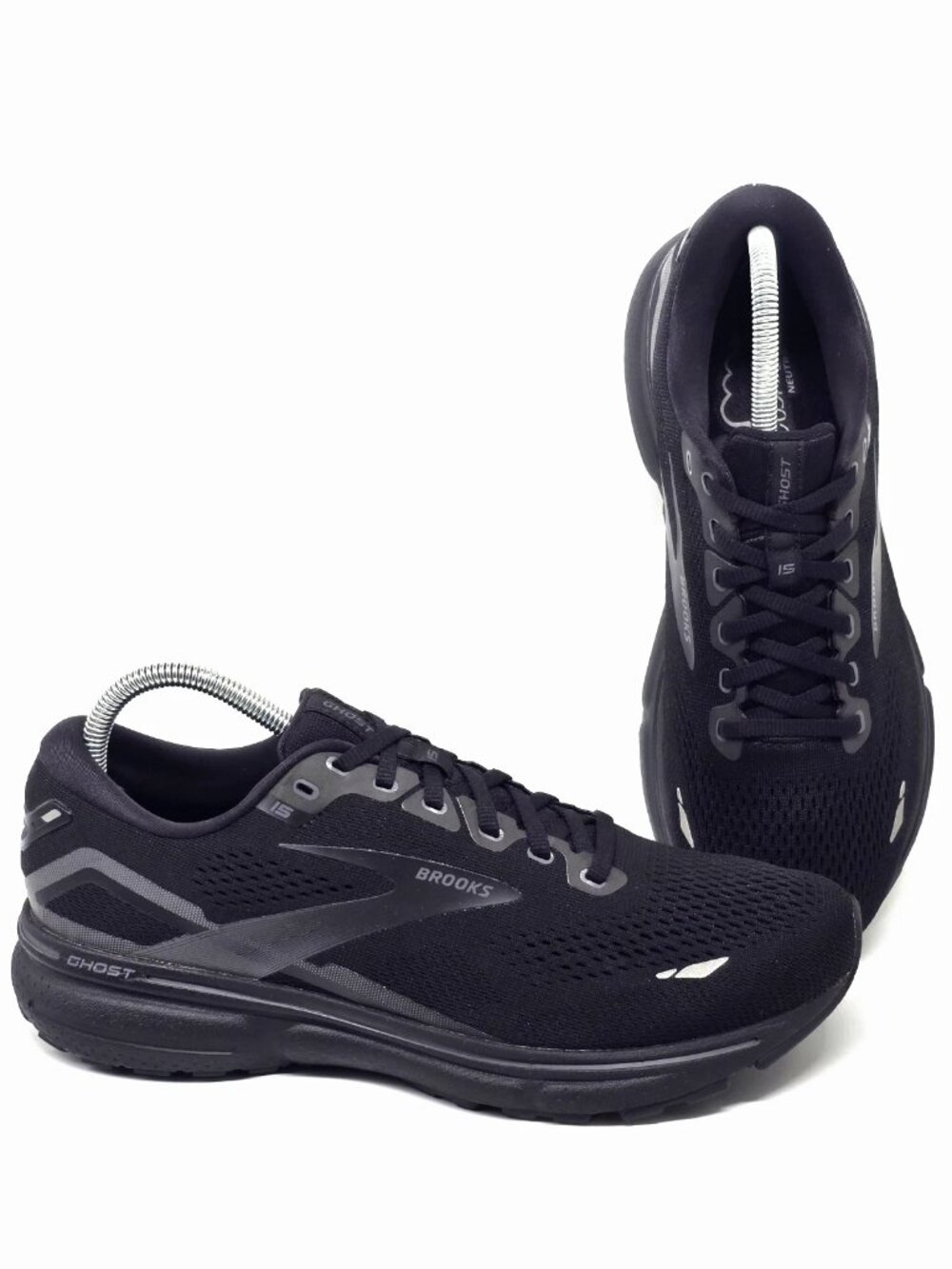 Brooks Ghost 15 Black Cushioned Running Sneakers Shoes Men's Size 9W